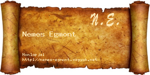 Nemes Egmont névjegykártya